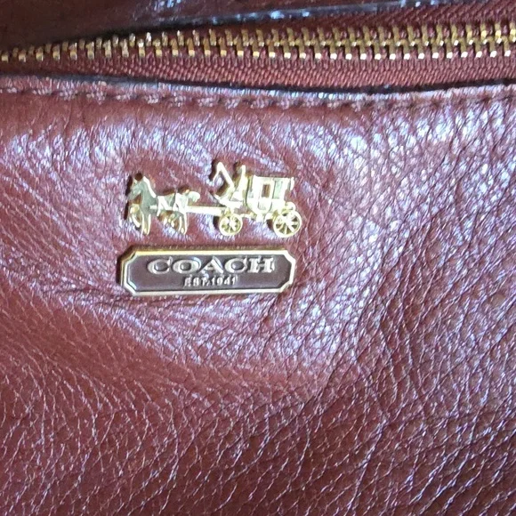 Coach Madison Haley Brown Leather Hobo Bag - Picture 2 of 9